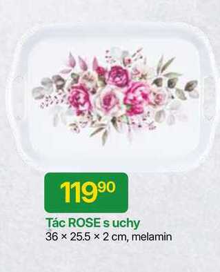 Tác ROSE s uchy 36 × 25.5 x 2 cm, melamin 
