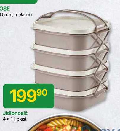 Jídlonosič 4× 1l, plast 