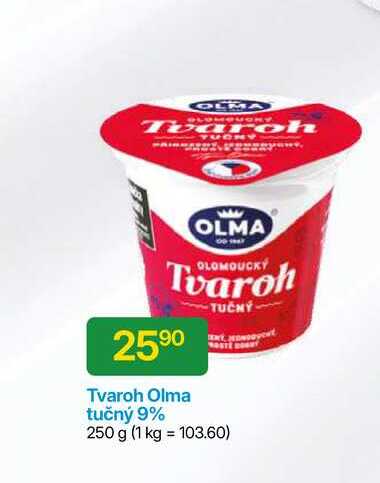 OLMA Tvaroh tučný 9% 250 g 