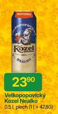 Velkopopovický Kozel Nealko 0.5l, plech