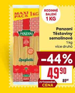 Panzani Těstoviny semolinové 1 kg 