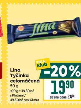 Lina Tyčinka celomáčená 50 g  v akci