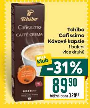 Tchibo Cafissimo kávové kapsle, různé druhy