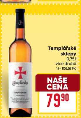 Templářské sklepy 0,75l