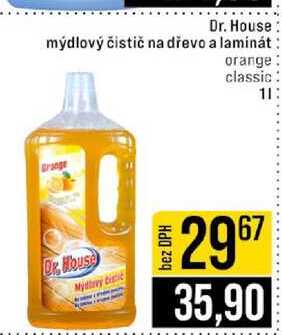 Dr. House mýdlový čistič na dřevo a laminát orange classic 1l