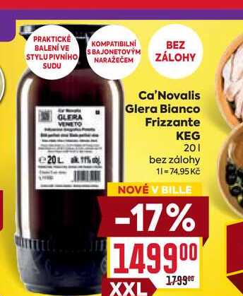 Ca'Novalis Glera Bianco Frizzante KEG 20l