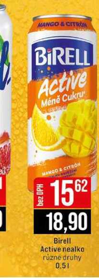 Birell Active nealko rúzne druhy 0.5l 