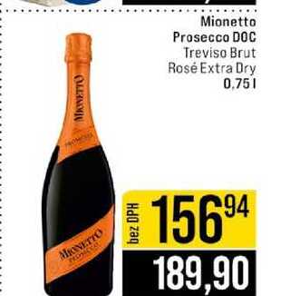 Mionetto Prosecco DOC Treviso Brut Rosé Extra Dry 0,75l 