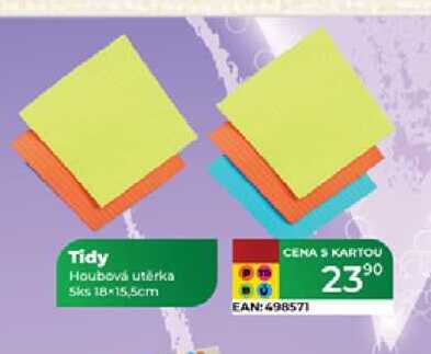 Tidy Houbová utěrka 5ks 18-15,5cm  