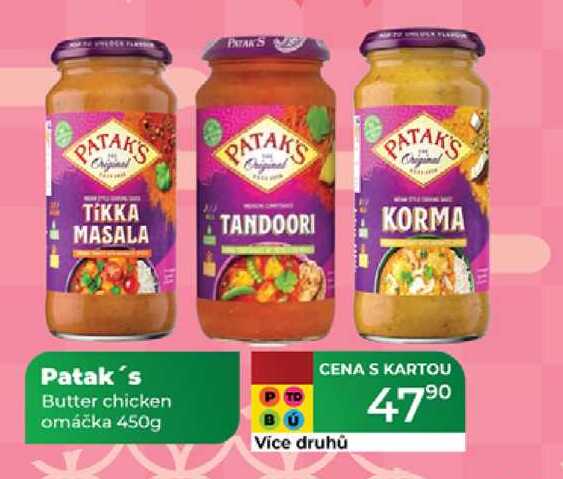 Patak's Butter chicken omáčka 450g