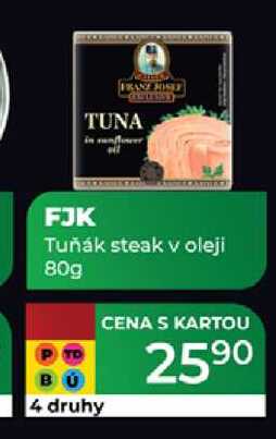 FJK Tuňák steak v oleji 80g 