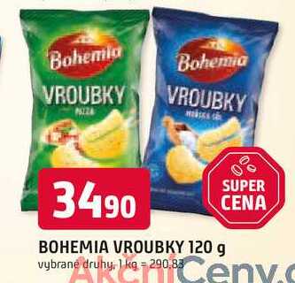 Bohemia Vroubky 120g, vybrané druhy