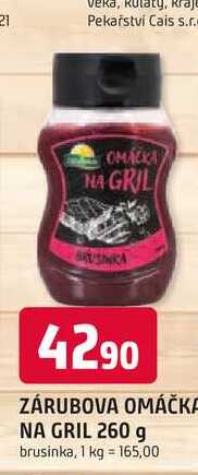 ZÁRUBOVA OMÁČKA NA GRIL 260 g 