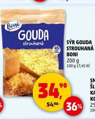 SÝR GOUDA STROUHANÁ BONI, 200 g 