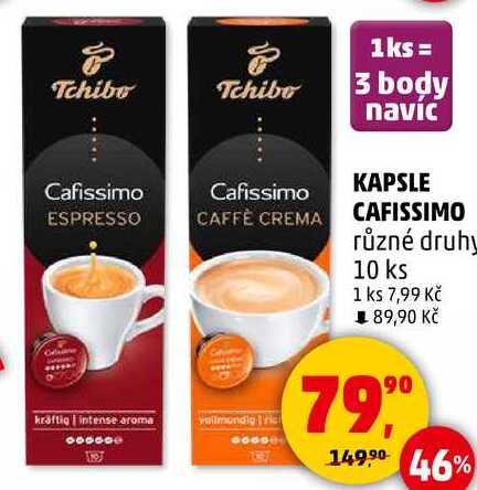KAPSLE CAFISSIMO různé druhy, 10 ks 