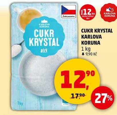 CUKR KRYSTAL KARLOVA KORUNA, 1 kg 