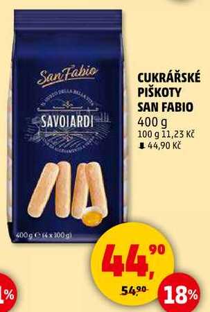 CUKRÁŘSKÉ PIŠKOTY SAN FABIO, 400 g 