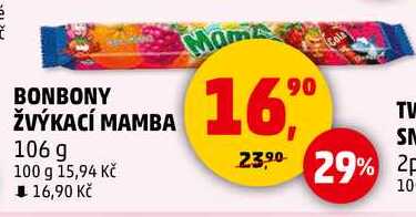BONBONY ŽVÝKACÍ MAMBA, 106 g  