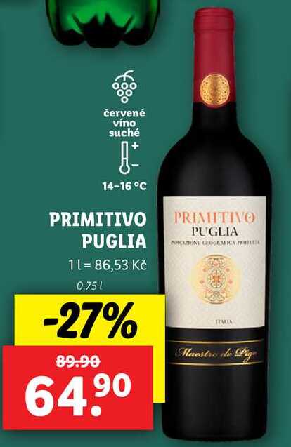 PRIMITIVO PUGLIA, 0,75 l