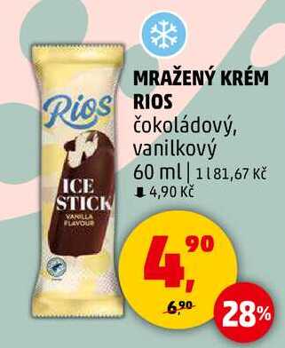 MRAŽENÝ KRÉM RIOS čokoládový, vanilkový, 60 ml  