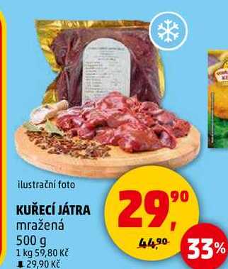 KUŘECÍ JÁTRA mražená, 500 g  