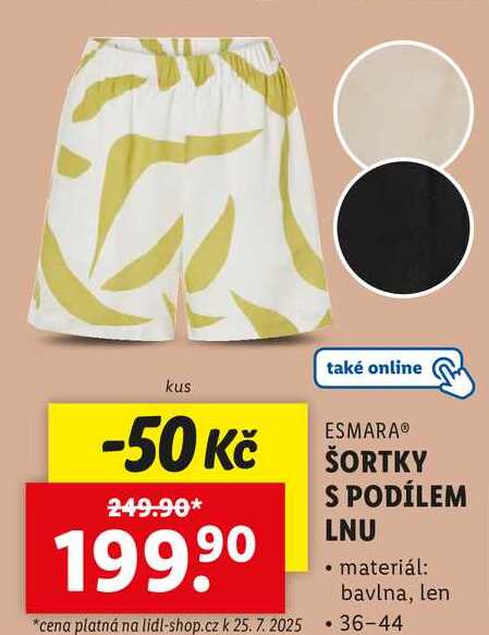 ŠORTKY S PODÍLEM LNU 