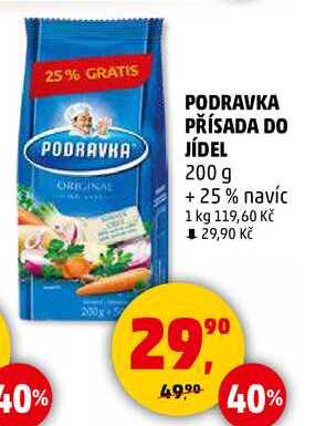 PODRAVKA PŘÍSADA DO JÍDEL, 200 g +25% navíc  