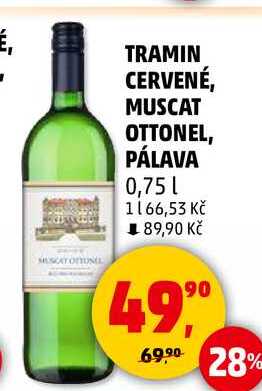 TRAMIN CERVENÉ, MUSCAT OTTONEL, PÁLAVA 0,75 l