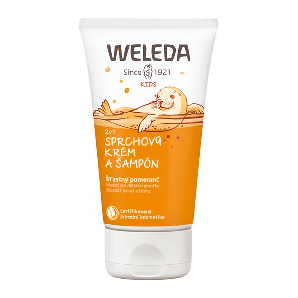 Weleda 2v1 Sprchový krém a šampon Šťastný pomeranč