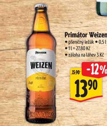 Primátor Weizen, pšeničný ležák 0,5l