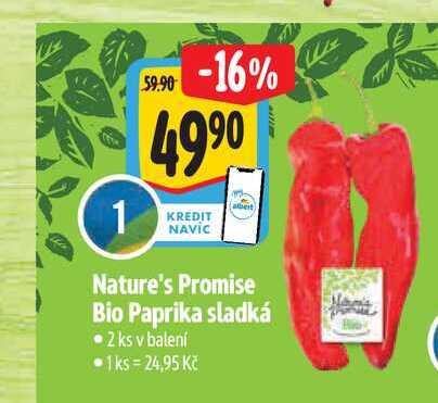 Nature's Promise Bio Paprika sladká 2 ks v balení 