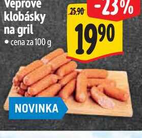 Veprove klobásky na gril 100 g 