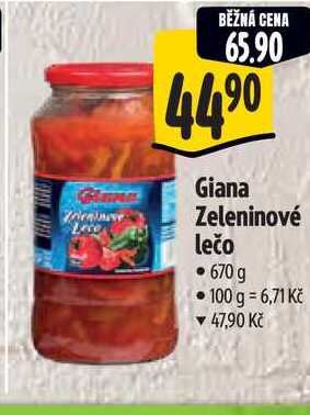 Giana Zeleninové lečo 670 g 