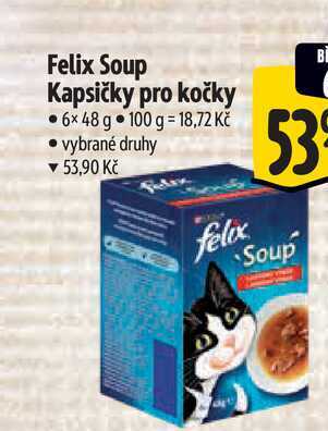 Felix Soup Kapsičky pro kočky 6x48 g 
