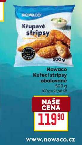 Nowaco Kuřecí stripsy obalované 500 g