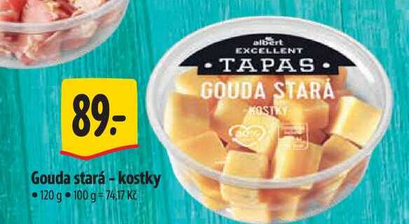 Gouda stará - kostky 120 g 