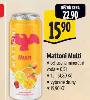 Mattoni Multi, ochucená minerální voda 0,5l