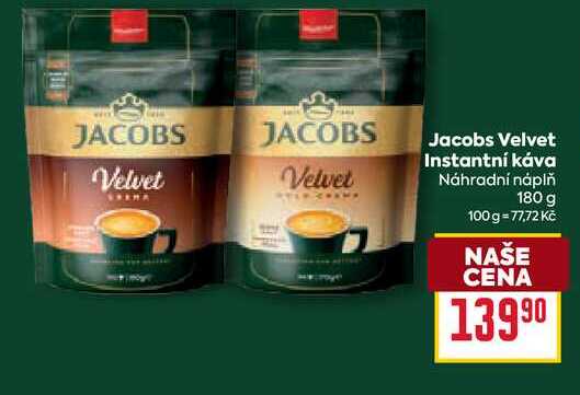 Jacobs Velvet Instantní káva Náhradní náplň 180 g 
