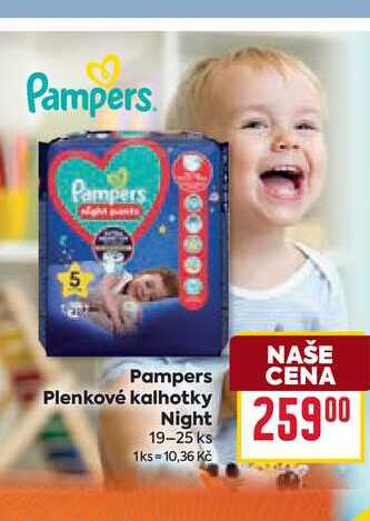 Pampers Plenkové kalhotky Night 19-25 ks