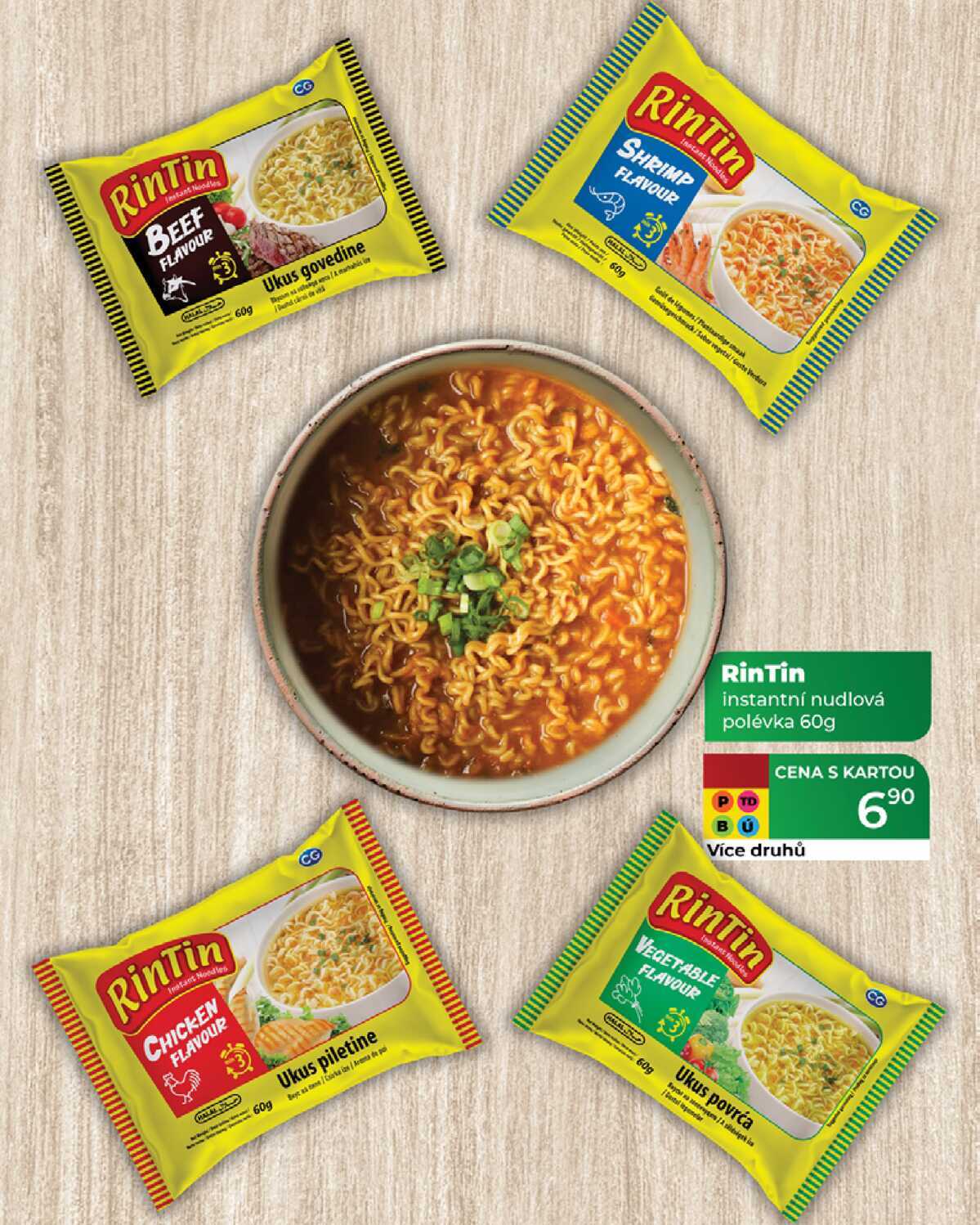 RinTin instantní nudlová polévka 60g 