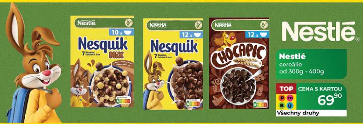 Nestlé cereálie od 300g - 400g 