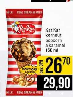 Kar Kar kornout popcorn a karamel 150 ml 