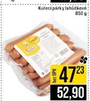 Kuřecí párky lahůdkové 850 g