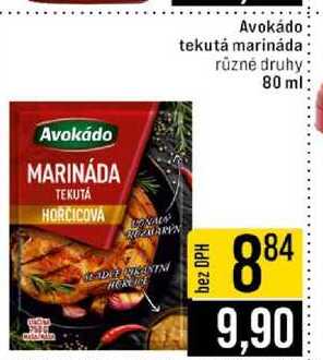 Avokádo tekutá marináda různé druhy 80 ml 
