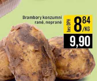 Brambory konzumní rané, neprané 1kg