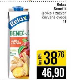Relax Benefit jablko + zázvor červené ovoce 1l