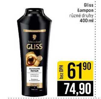Gliss šampon různé druhy 400 ml 