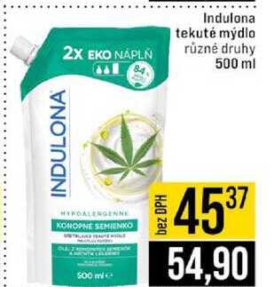 Indulona tekuté mýdlo různé druhy 500 ml  