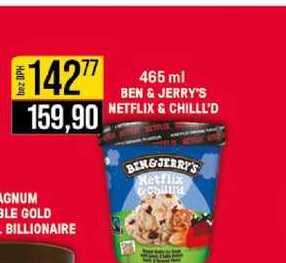 Ben & Jerry's zmrzlina 465ml, vybrané druhy