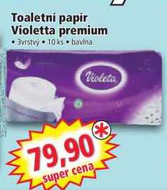 Toaletní papír Violetta premium, 10 ks